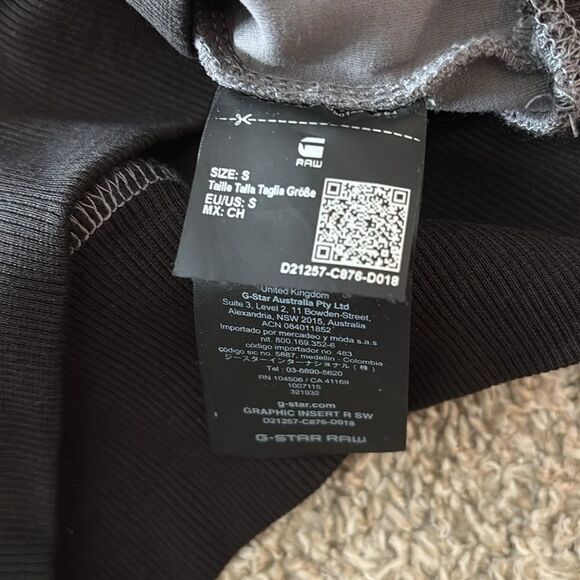 G-Star Raw Crewneck Sweater Grey and Black Small - Picture 4 of 6